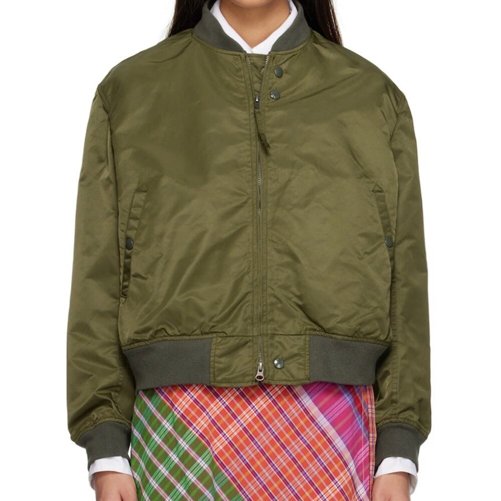 ❌SOLD❌ Engineered Garments New York Green Satin Bomber Aviator Jacket Size XXS - Picture 8 of 8